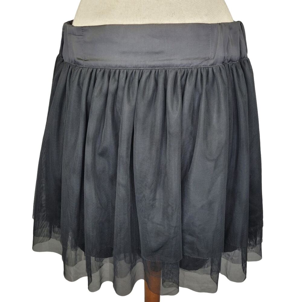 Black Tull Mini Skirt Size Medium